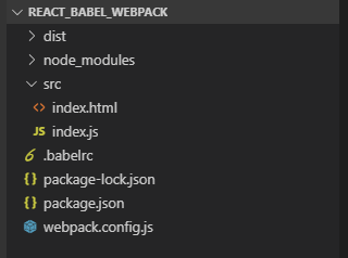 Create a react app with web pack and babel