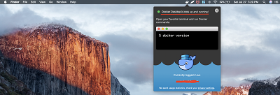 docker running in macOS