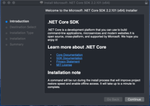 Net Core SDK Installer